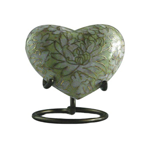 Elysse Opal Cloisonne Heart Keepsake Urn