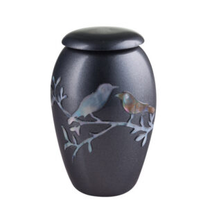 Grey with Songbird Urn