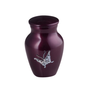 Purple Butter fly Keepsake Urn