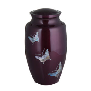 Purple Mother of Pearl Urn
