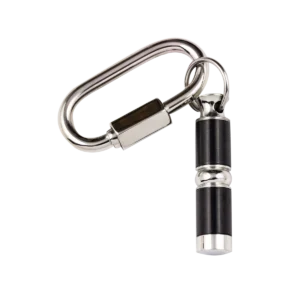 Black & Silver Cylinder Keychain
